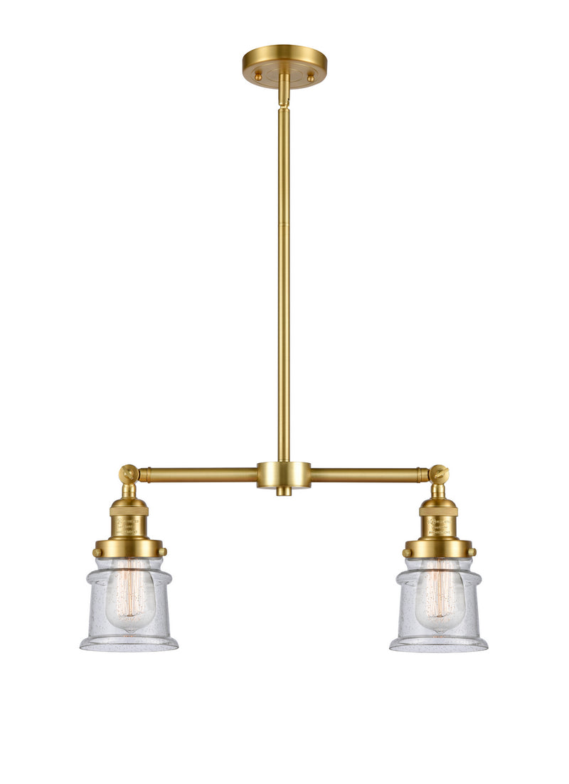 Innovations 209-SG-G184S Two Light Island Pendant, Satin Gold