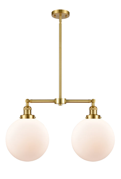 Innovations 209-SG-G201-10 Two Light Island Pendant, Satin Gold
