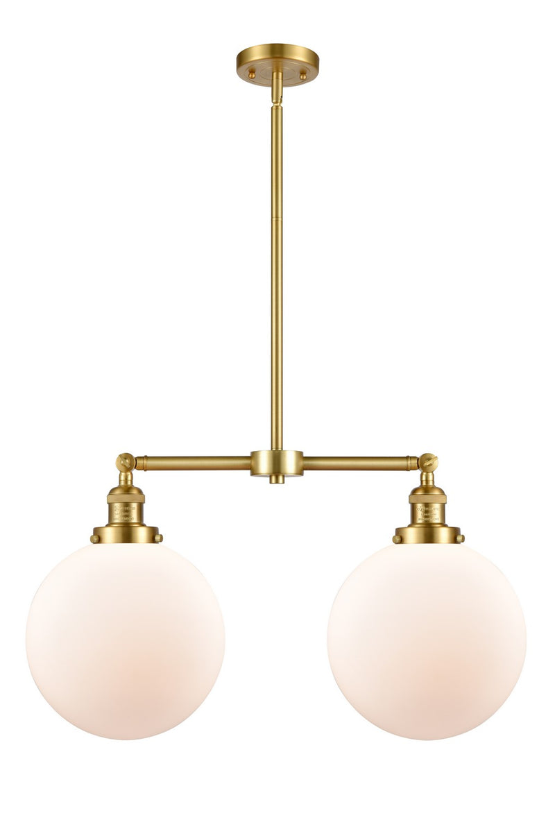 Innovations 209-SG-G201-10-LED LED Island Pendant, Satin Gold