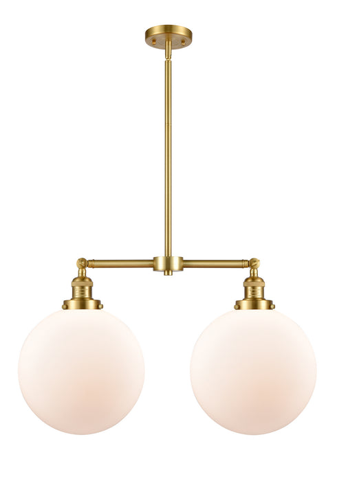 Innovations 209-SG-G201-12 Two Light Island Pendant, Satin Gold