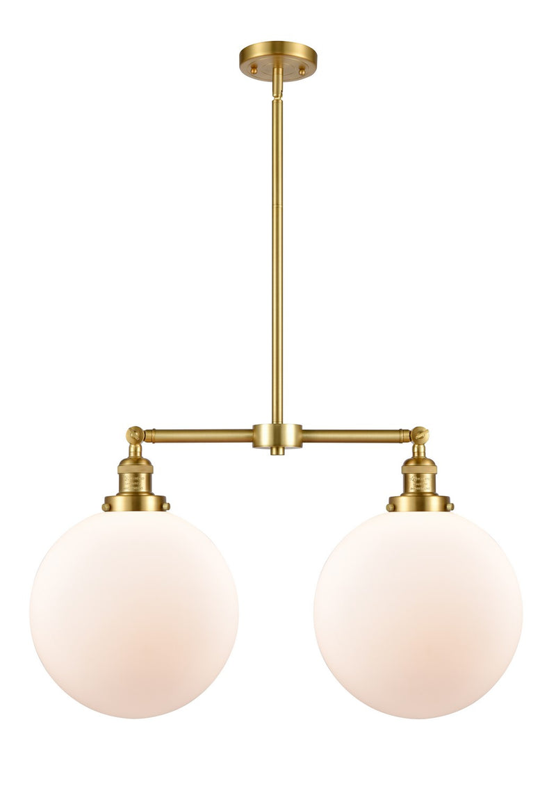 Innovations 209-SG-G201-12-LED LED Island Pendant, Satin Gold