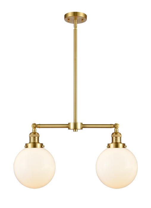 Innovations 209-SG-G201-8 Two Light Island Pendant, Satin Gold