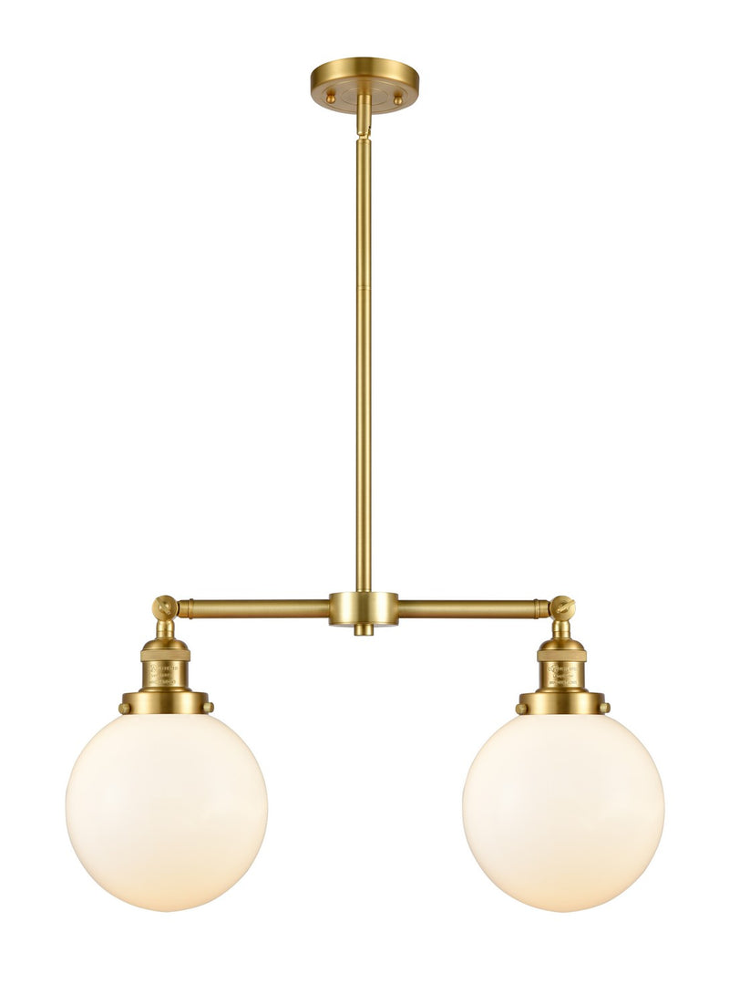 Innovations 209-SG-G201-8-LED LED Island Pendant, Satin Gold
