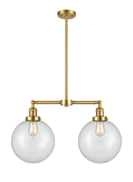 Innovations 209-SG-G202-10 Two Light Island Pendant, Satin Gold