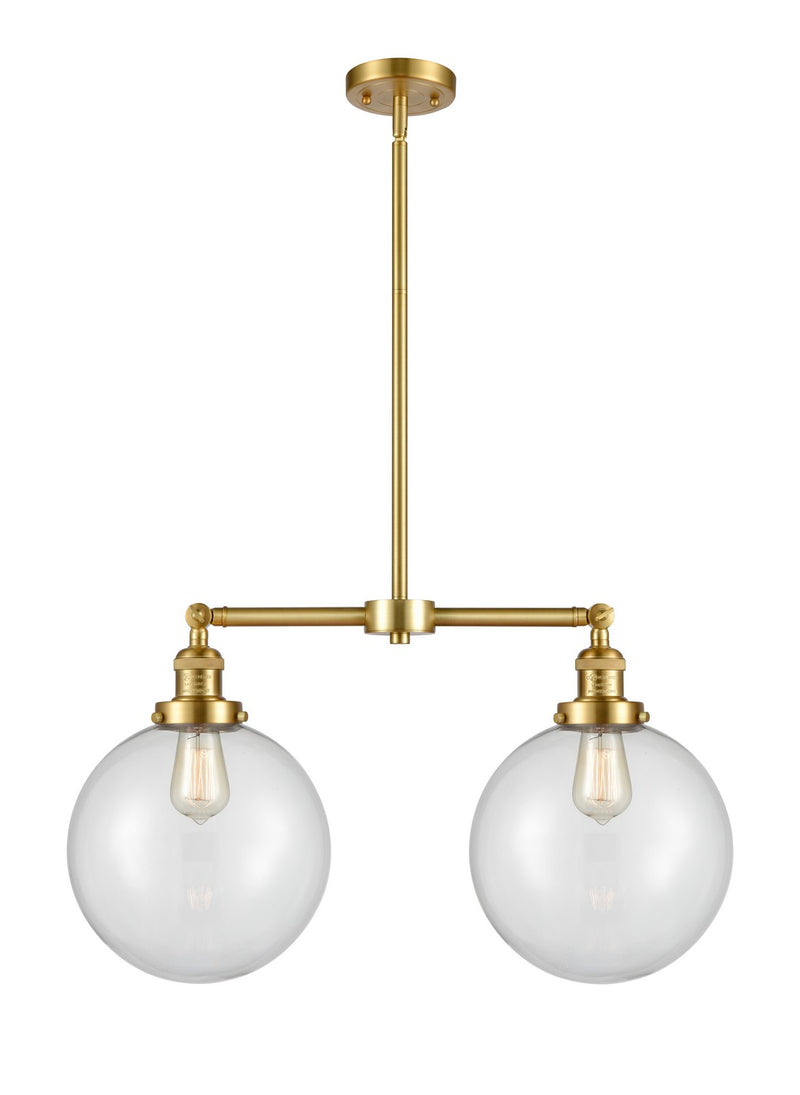 Innovations 209-SG-G202-10-LED LED Island Pendant, Satin Gold