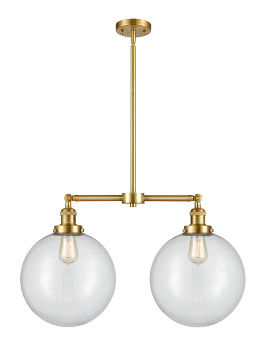 Innovations 209-SG-G202-12 Two Light Island Pendant, Satin Gold
