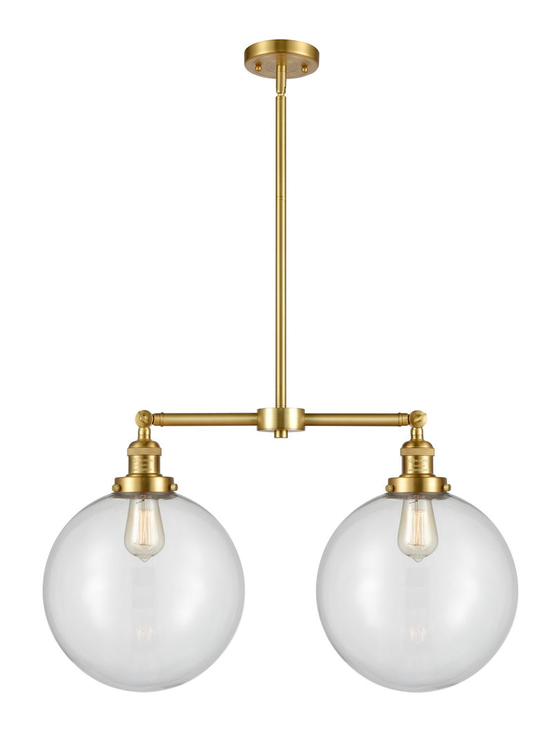 Innovations 209-SG-G202-12-LED LED Island Pendant, Satin Gold