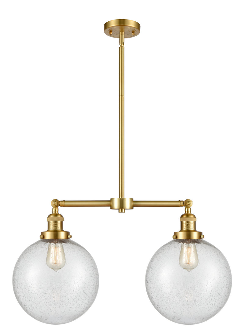 Innovations 209-SG-G204-10 Two Light Island Pendant, Satin Gold