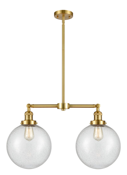 Innovations 209-SG-G204-10 Two Light Island Pendant, Satin Gold