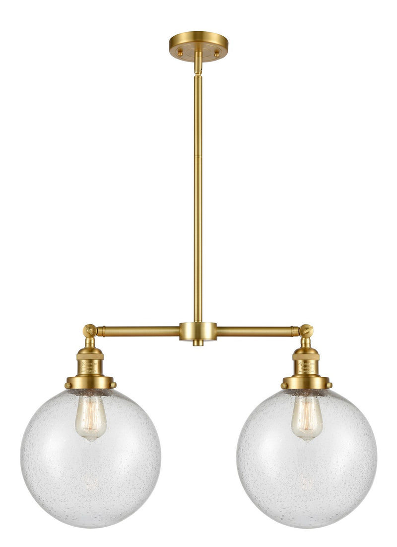 Innovations 209-SG-G204-10-LED LED Island Pendant, Satin Gold