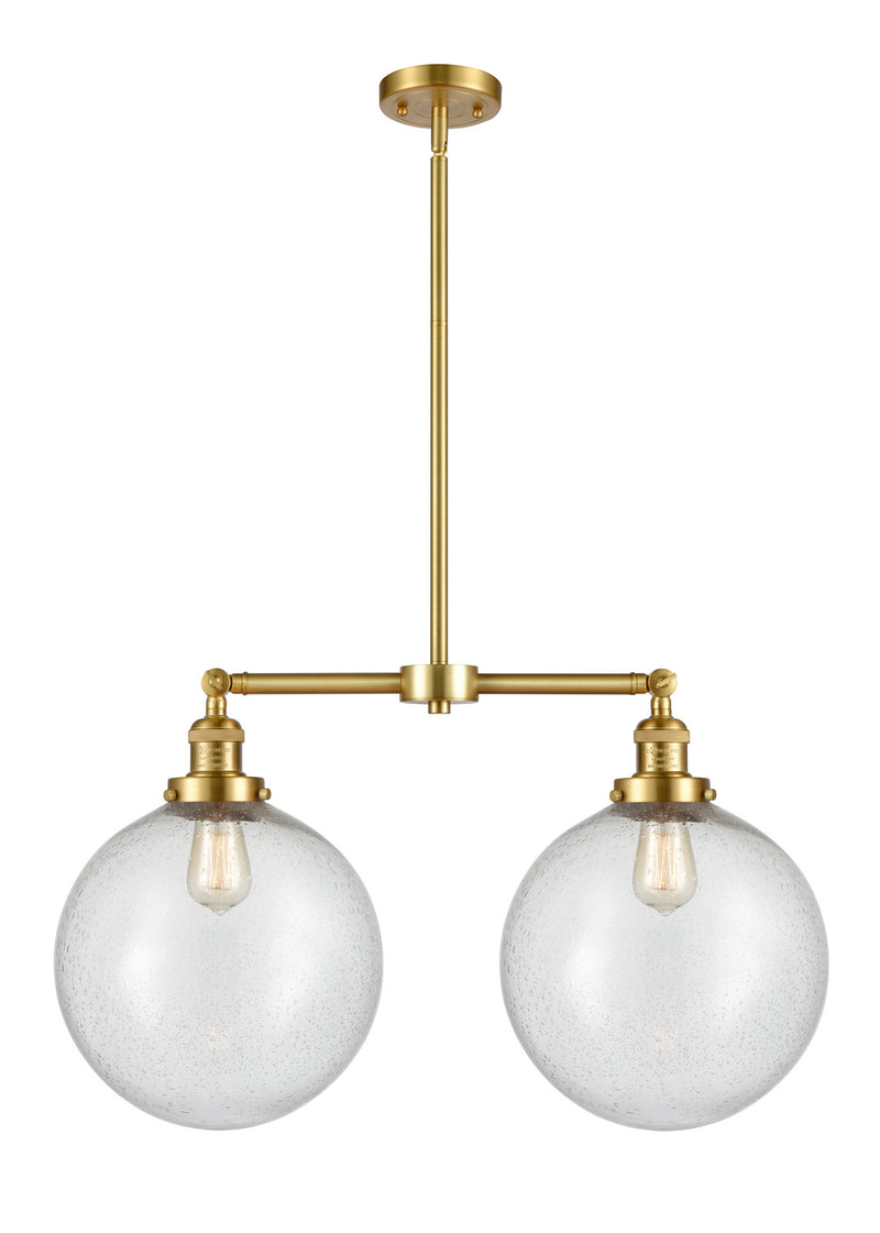 Innovations 209-SG-G204-12 Two Light Island Pendant, Satin Gold