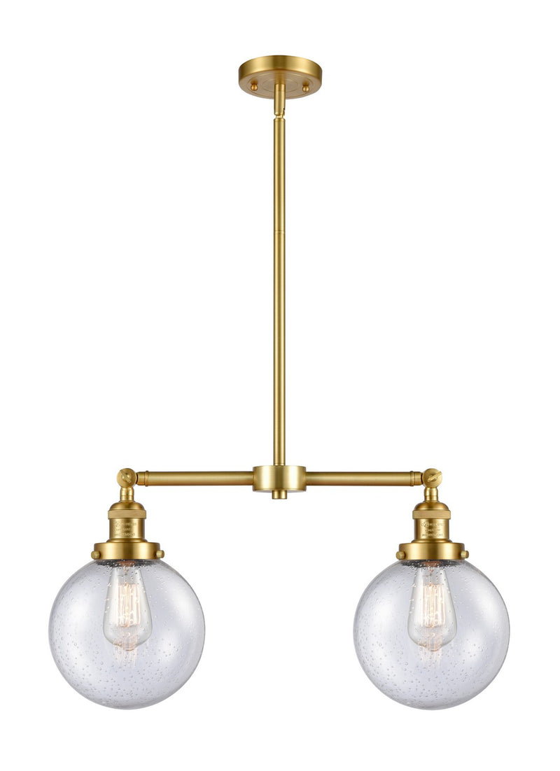 Innovations 209-SG-G204-8-LED LED Island Pendant, Satin Gold