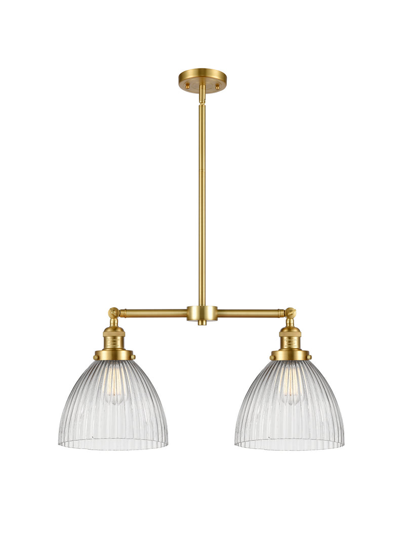 Innovations 209-SG-G222 Two Light Island Pendant, Satin Gold