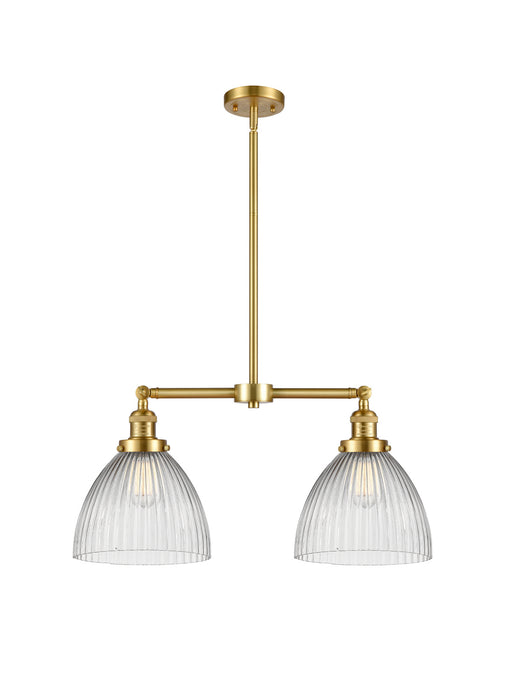 Innovations 209-SG-G222 Two Light Island Pendant, Satin Gold