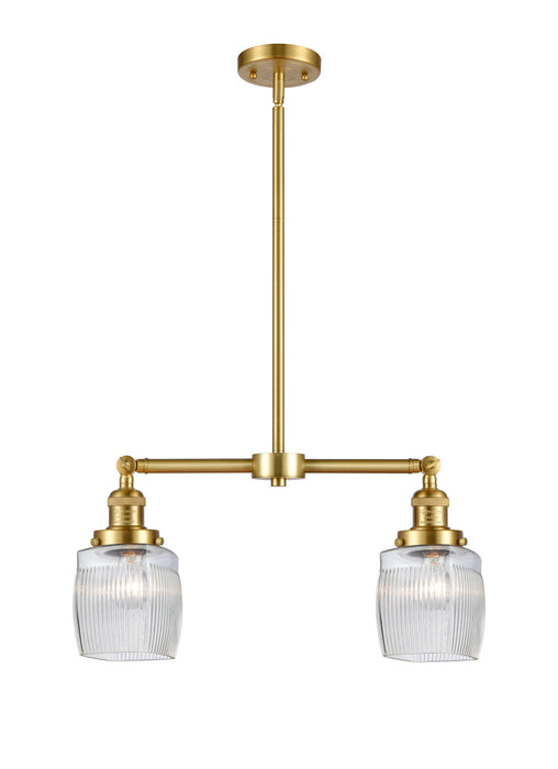 Innovations 209-SG-G302 Two Light Island Pendant, Satin Gold