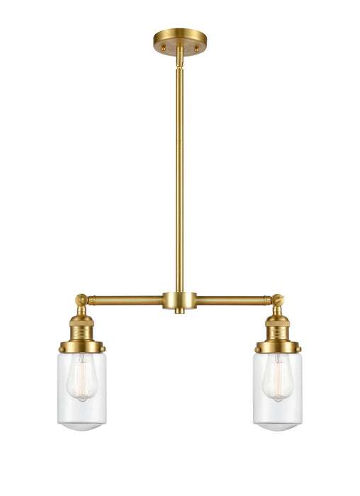 Innovations 209-SG-G312 Two Light Island Pendant, Satin Gold