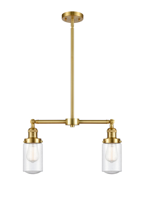 Innovations 209-SG-G314 Two Light Island Pendant, Satin Gold