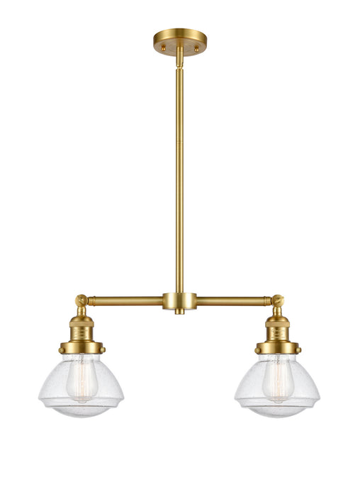 Innovations 209-SG-G324 Two Light Island Pendant, Satin Gold