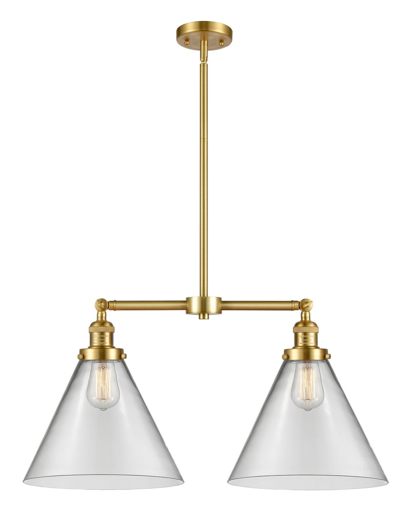 Innovations 209-SG-G42-L Two Light Island Pendant, Satin Gold