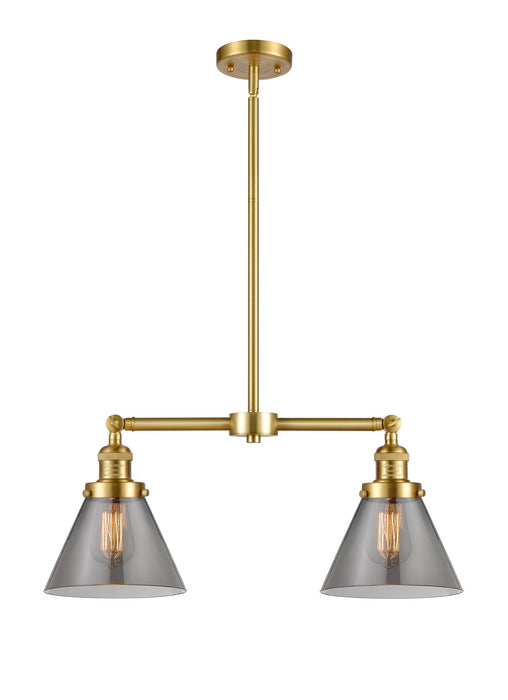 Innovations 209-SG-G43 Two Light Island Pendant, Satin Gold