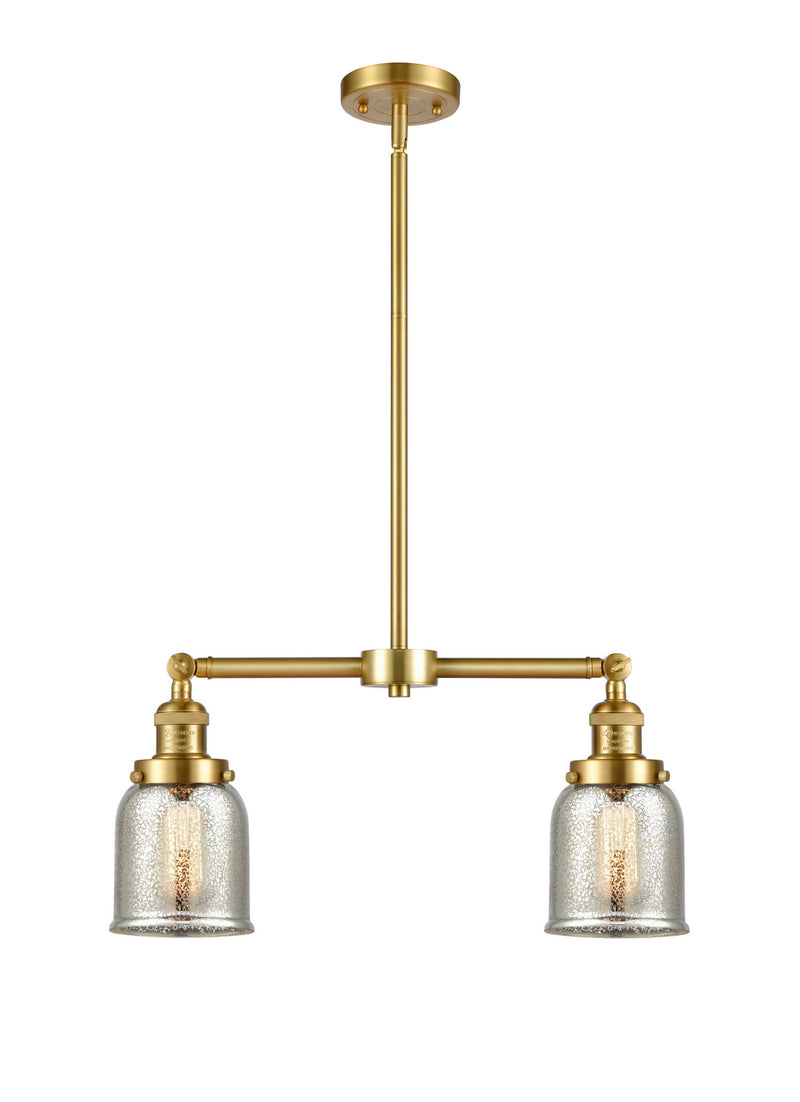 Innovations 209-SG-G58 Two Light Island Pendant, Satin Gold