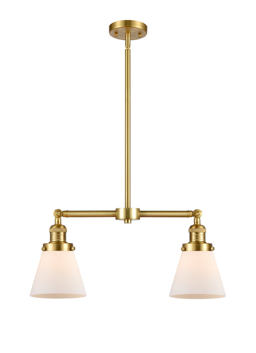 Innovations 209-SG-G61 Two Light Island Pendant, Satin Gold