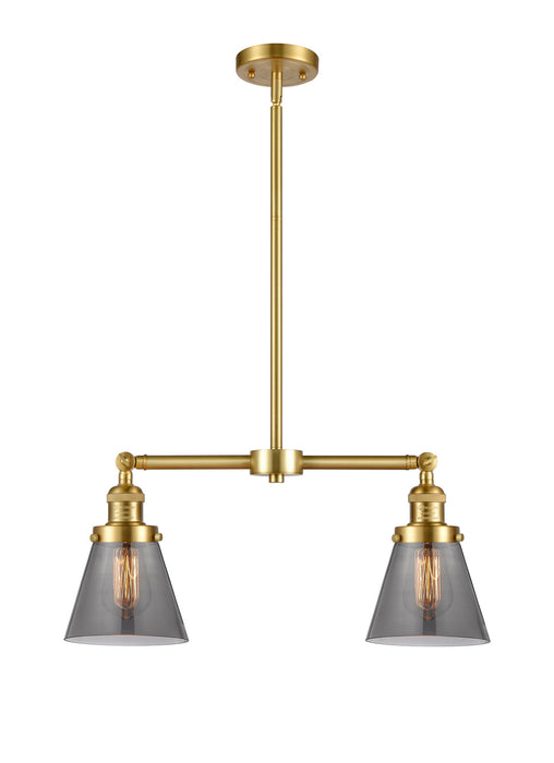 Innovations 209-SG-G63 Two Light Island Pendant, Satin Gold