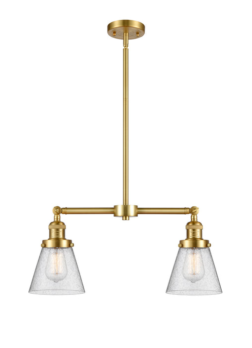 Innovations 209-SG-G64 Two Light Island Pendant, Satin Gold
