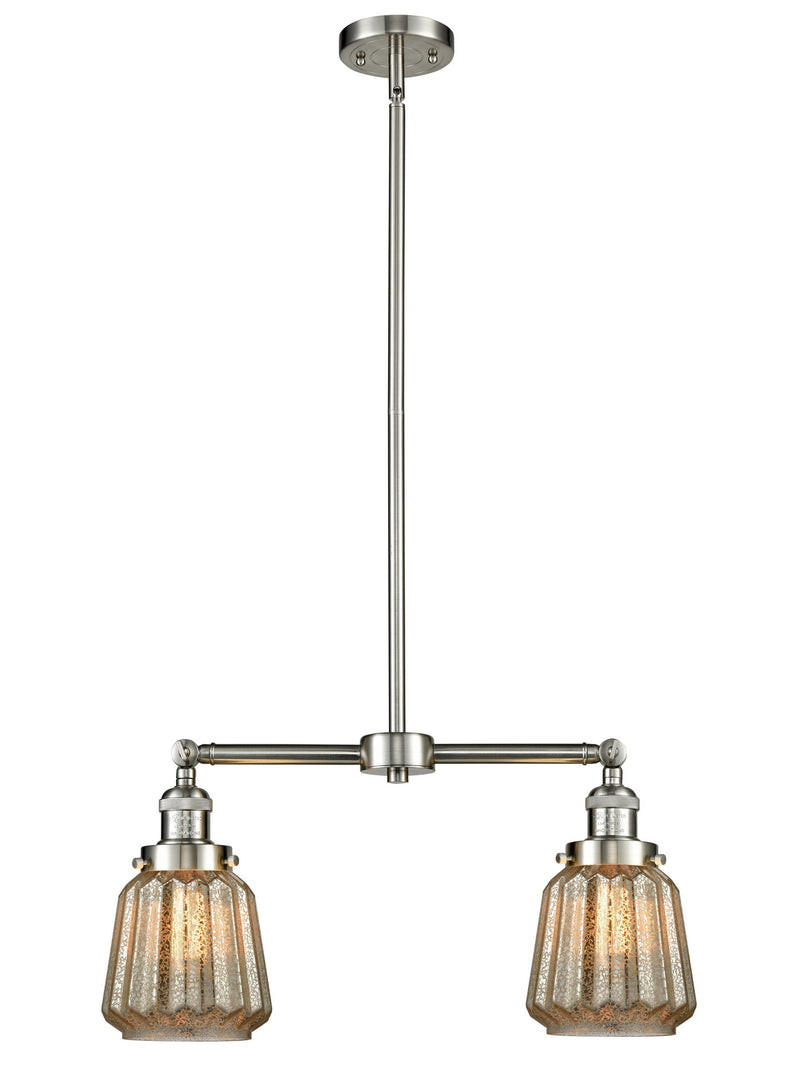 Innovations 209-SN-G146-LED LED Island Pendant, Brushed Satin Nickel