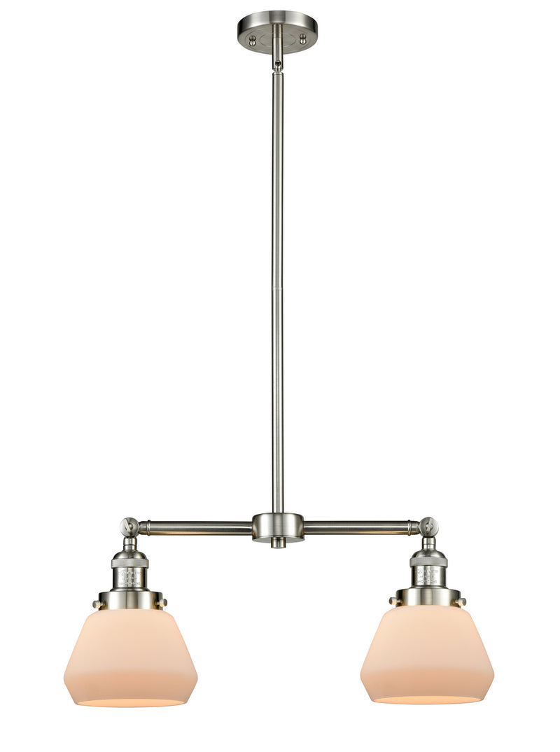 Innovations 209-SN-G171 Two Light Island Pendant, Brushed Satin Nickel