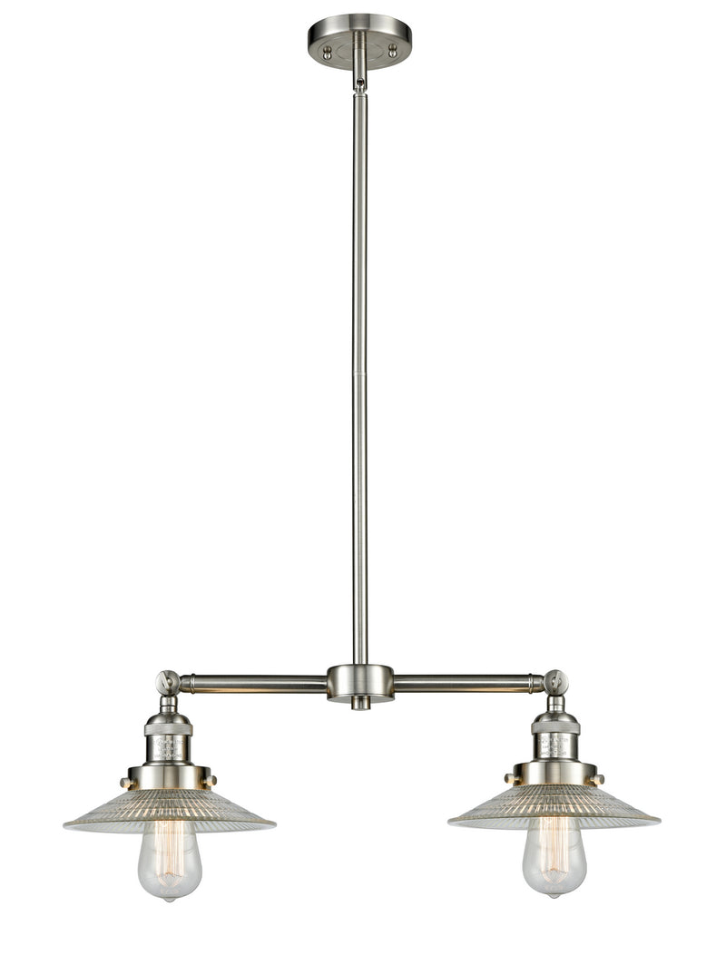 Innovations 209-SN-G2 Two Light Island Pendant, Brushed Satin Nickel