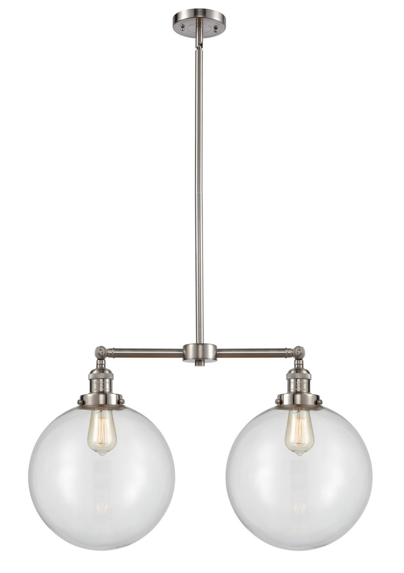 Innovations 209-SN-G202-12-LED LED Island Pendant, Brushed Satin Nickel