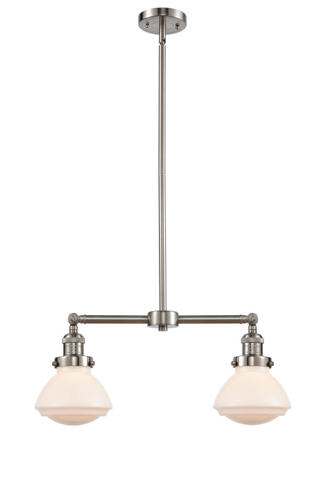 Innovations 209-SN-G321 Two Light Island Pendant, Brushed Satin Nickel