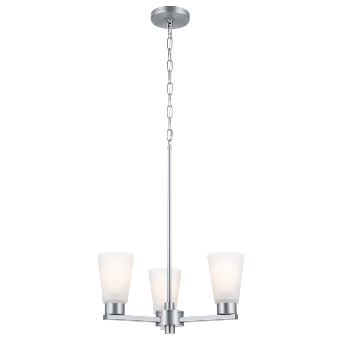 Kichler 52435NI Three Light Chandelier, Brushed Nickel
