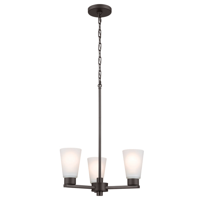 Kichler 52435OZ Three Light Chandelier, Olde Bronze