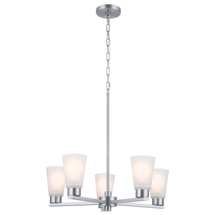 Kichler 52436NI Five Light Chandelier, Brushed Nickel