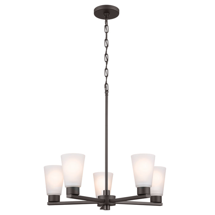 Kichler 52436OZ Five Light Chandelier, Olde Bronze