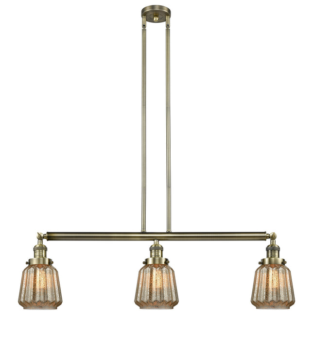 Innovations 213-AB-G146 Three Light Island Pendant, Antique Brass