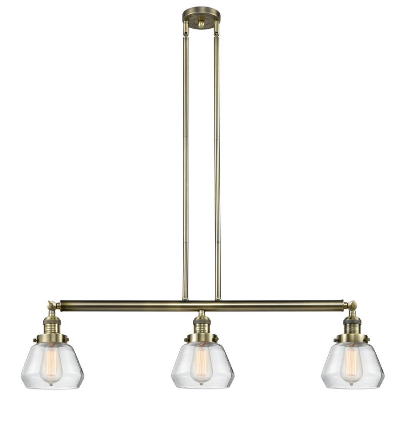 Innovations 213-AB-G172 Three Light Island Pendant, Antique Brass