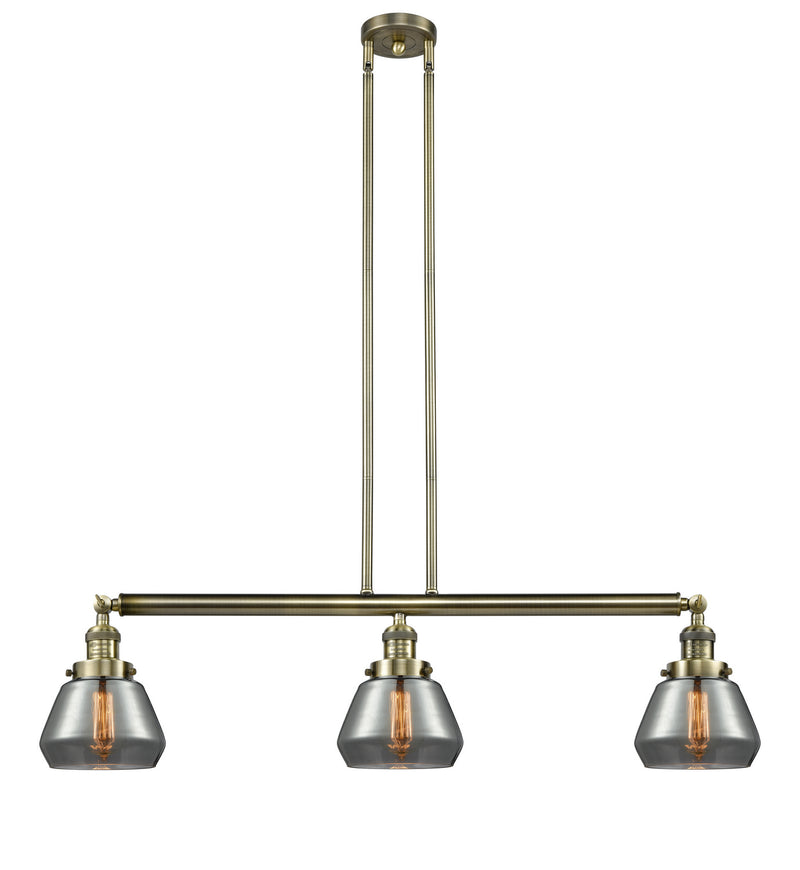 Innovations 213-AB-G173 Three Light Island Pendant, Antique Brass