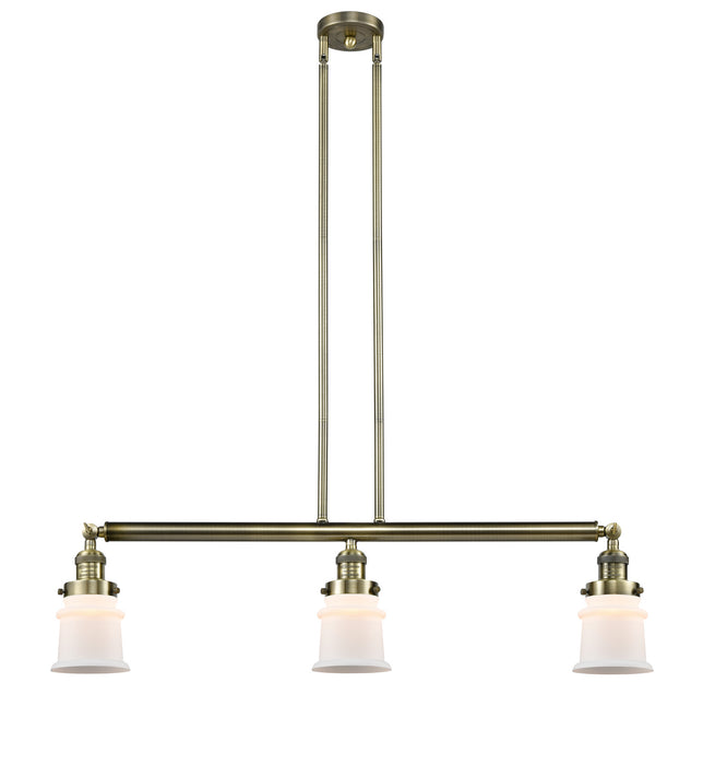 Innovations 213-AB-G181S Three Light Island Pendant, Antique Brass