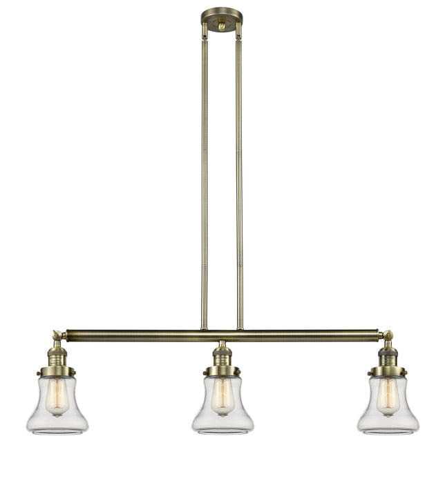 Innovations 213-AB-G192 Three Light Island Pendant, Antique Brass
