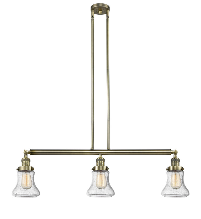 Innovations 213-AB-G194 Three Light Island Pendant, Antique Brass