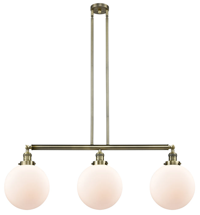 Innovations 213-AB-G201-10-LED LED Island Pendant, Antique Brass