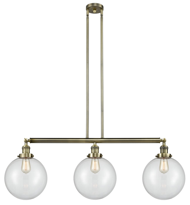 Innovations 213-AB-G202-10-LED LED Island Pendant, Antique Brass