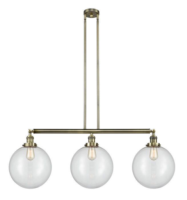 Innovations 213-AB-G202-12-LED LED Island Pendant, Antique Brass