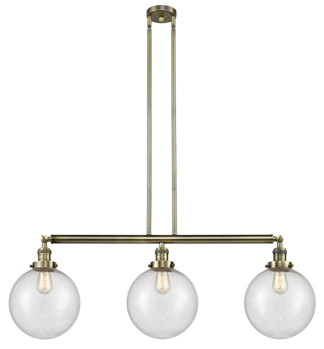 Innovations 213-AB-G204-10-LED LED Island Pendant, Antique Brass