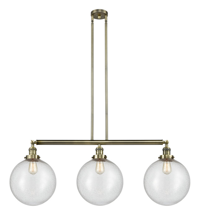 Innovations 213-AB-G204-12-LED LED Island Pendant, Antique Brass