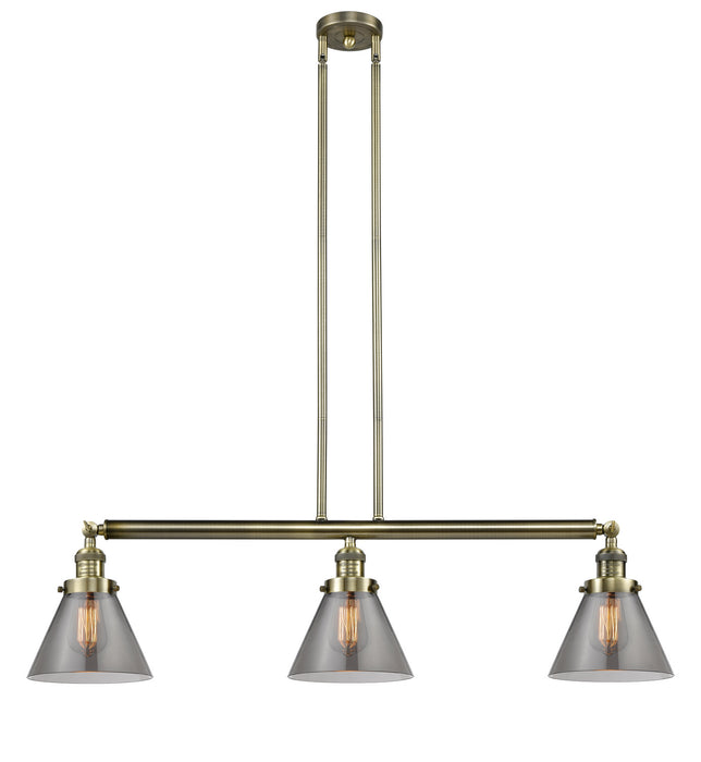Innovations 213-AB-G43 Three Light Island Pendant, Antique Brass