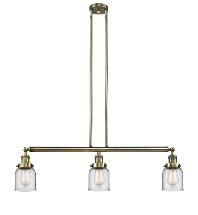 Innovations 213-AB-G52 Three Light Island Pendant, Antique Brass